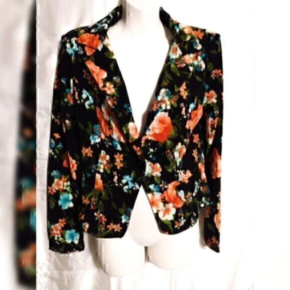 Floral Garden Button Blazer XL